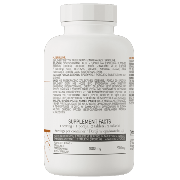Витамины и минералы OstroVit Spiruline 5902232619331  90 капсул photo 3