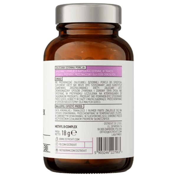 Vitamine și minerale OstroVit Pharma Methyl B-Complex 5903246227963 30 capsule photo 3