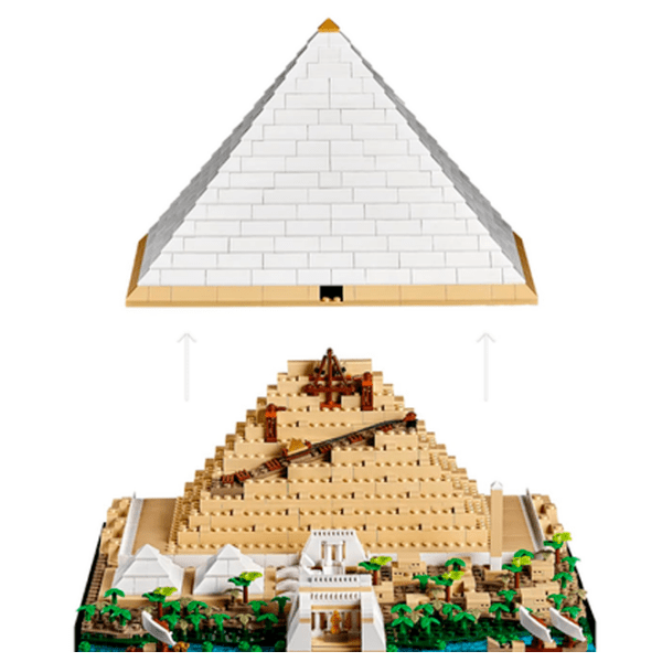 Constructor LEGO Great Pyramid Of Giza White Numărul de piese 1476, 18+ photo 4