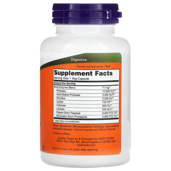 Витамины и минералы Now Foods PLANT ENZYMES 733739029669  120 photo 3