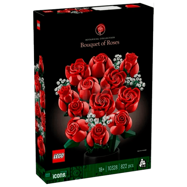 Constructor LEGO Bouquet of Roses Red Numărul de piese 822, 18+ photo 1
