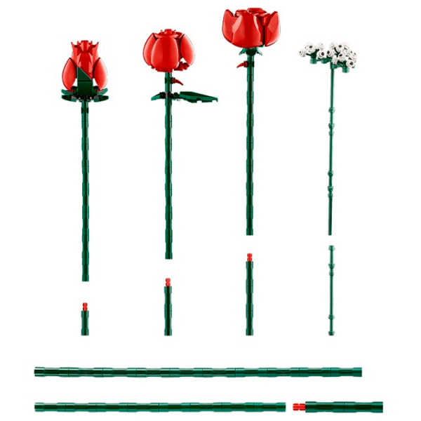 Constructor LEGO Bouquet of Roses Red Numărul de piese 822, 18+ photo 4