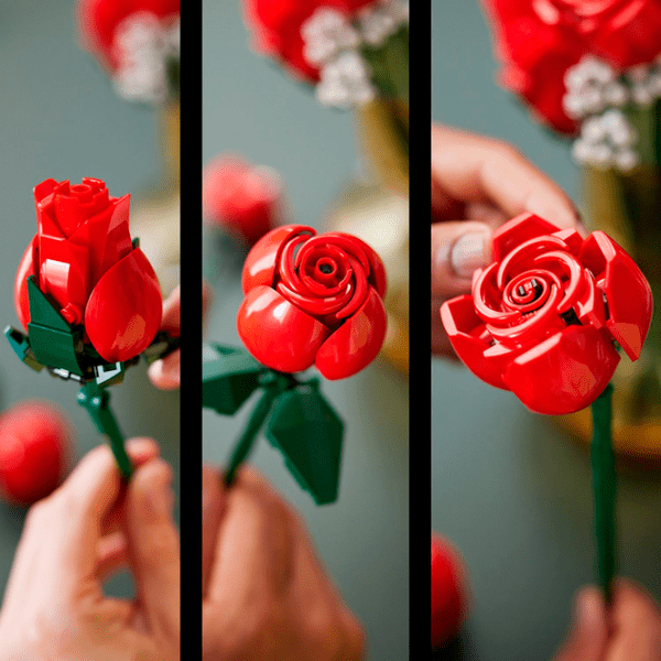 Constructor LEGO Bouquet of Roses Red Numărul de piese 822, 18+ photo 14