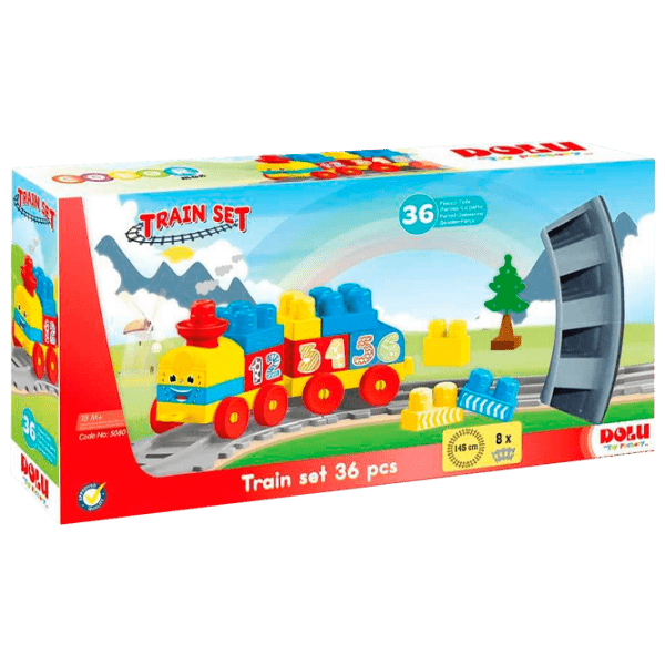 Конструктор Dolu Train Set Разноцветный Количество деталей 36, 1.5+ photo 1