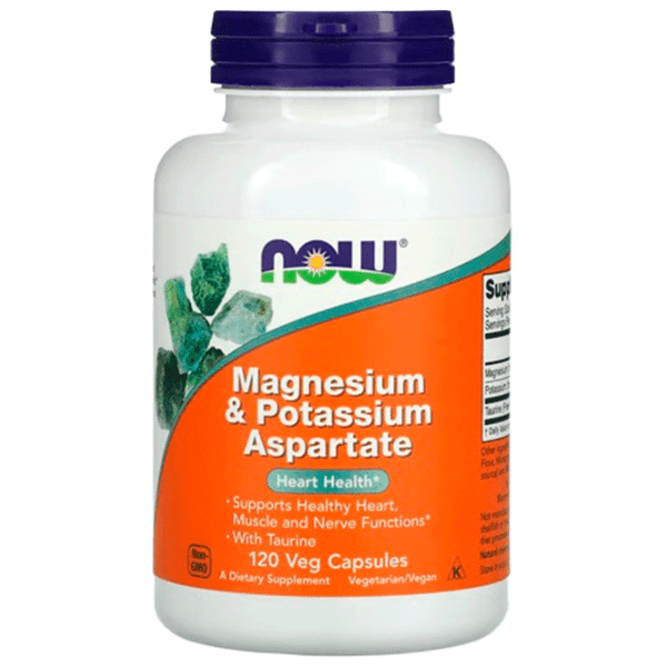 Vitamine și minerale Now Foods MAG/POTASSIUM ASPARTATE 733739013200  120 photo 1