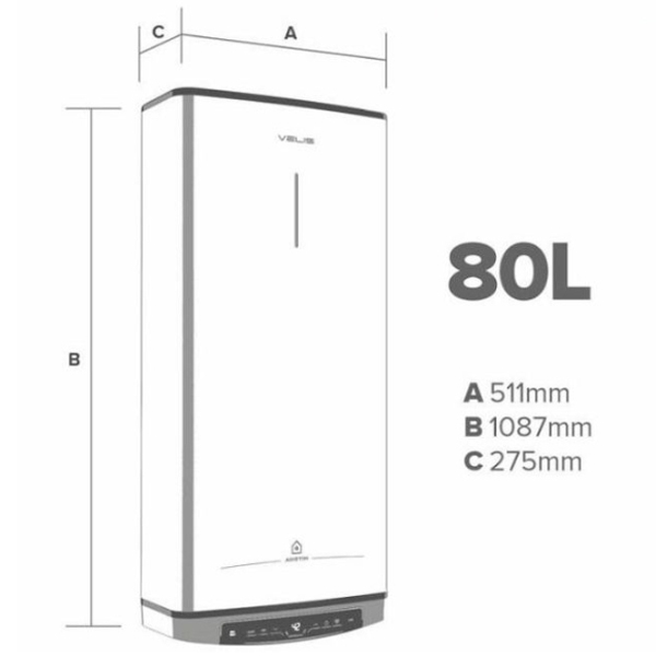 Бойлер Ariston VELIS Pro 80 EU White 1500 Вт, 80 л, &laquo;Мокрый&raquo;, Эмаль photo 7