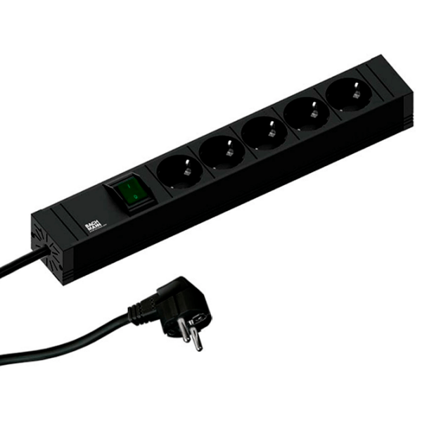 Удлинитель BACHMANN 420.0013 2 м Black  photo 1