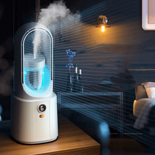 Umidificator de aer Leafless Spray Fan A1 White  photo 4