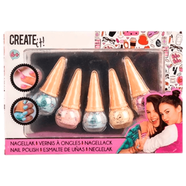 Креативный набор Create it Nail Polish Лаки для ногтей Icecream 84133 Разноцветный Для девочек, 6+ photo 1