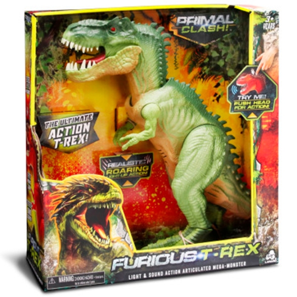 Figurină Primal Clash Furious T-Rex 3+ / Green photo 3