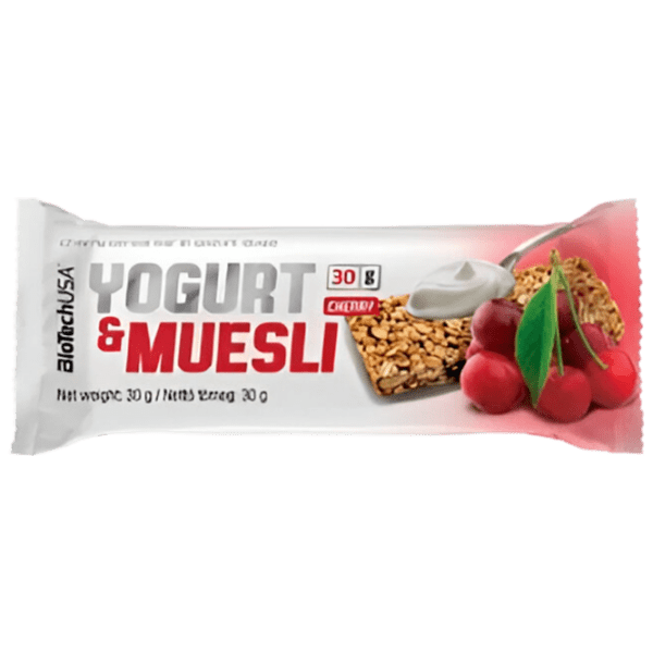 Batoane proteice BioTechUSA Yogurt & Muesli Cireșele (5999076206193) 30 g photo 1