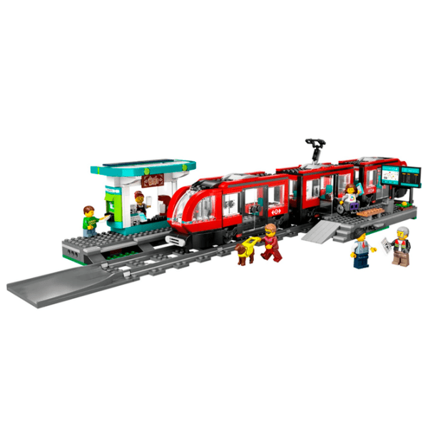 Constructor LEGO Downtown Streetcar And Station Multicolor Numărul de piese 811, 7+ photo 2
