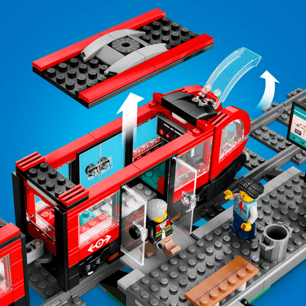 Constructor LEGO Downtown Streetcar And Station Multicolor Numărul de piese 811, 7+ photo 9