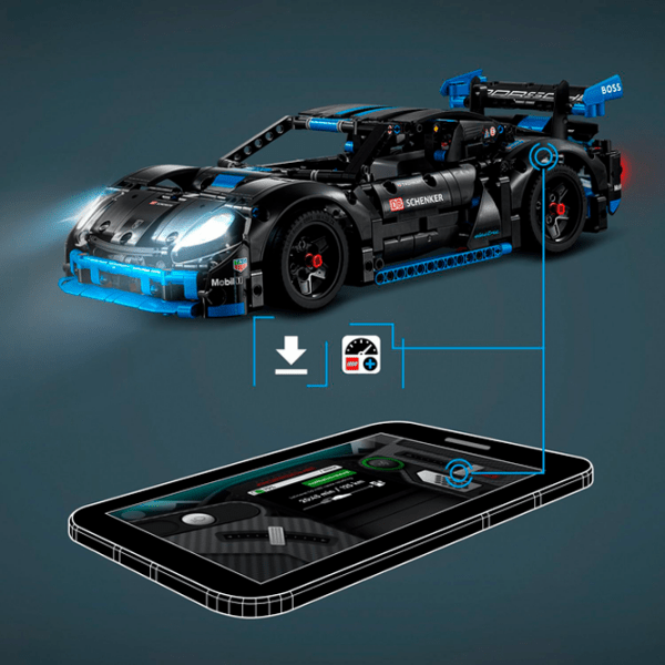 Конструктор с радиоуправлением LEGO Porsche GT4 e-Performance Черный Количество деталей 834, 10+ photo 4