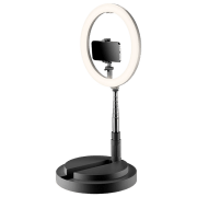 Lampă circulară Cellularline Selfie Ring Foldable Compact 12" Black 