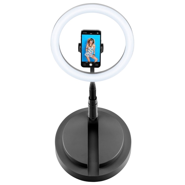 Lampă circulară Cellularline Selfie Ring Foldable Compact 12" Black  photo 3