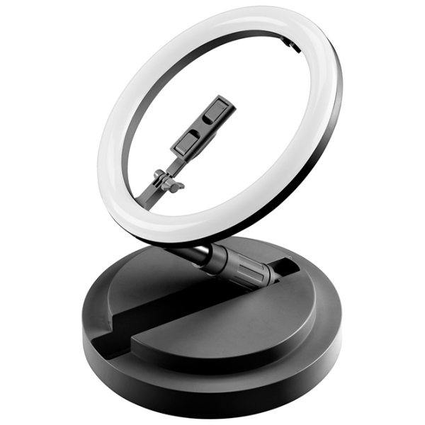 Lampă circulară Cellularline Selfie Ring Foldable Compact 12" Black  photo 5