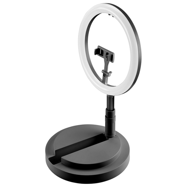 Lampă circulară Cellularline Selfie Ring Foldable Compact 12" Black  photo 8