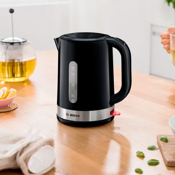 Ceainic electric Bosch TWK6A513 Black 2200 W, 1.7l, Material interior: Plastic photo 2