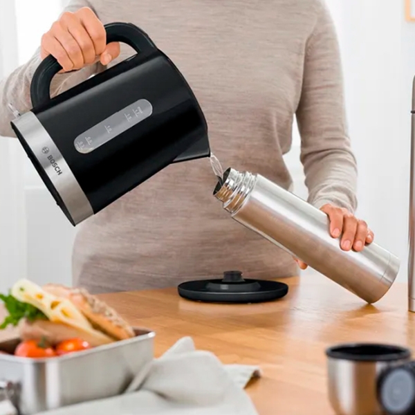 Ceainic electric Bosch TWK6A513 Black 2200 W, 1.7l, Material interior: Plastic photo 3