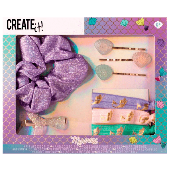 Креативный набор Create it Hair Accessories Mermaid 84630A Pink Для девочек, 6+ photo 1