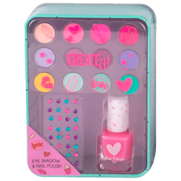 Set de creație Create it Nail Polish Set Contur De Ochi Și Ochi 84528B Pink Pentru fetițe, 6+ photo 1