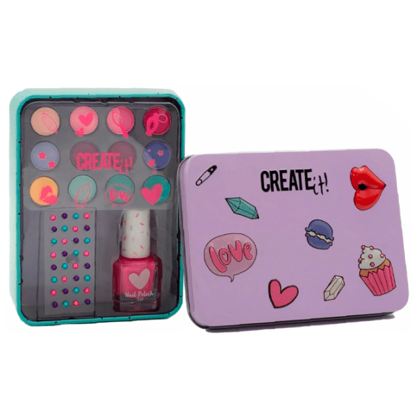 Set de creație Create it Nail Polish Set Contur De Ochi Și Ochi 84528B Pink Pentru fetițe, 6+ photo 2