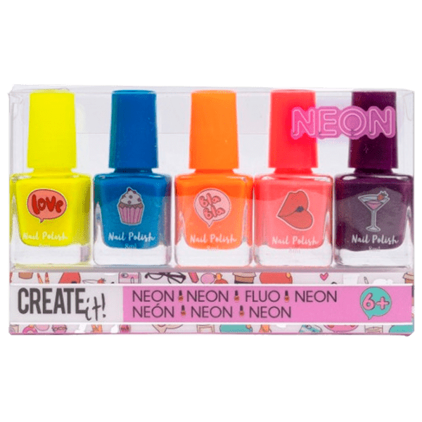 Креативный набор Create it Nail Polish Neon 84514 Разноцветный Для девочек, 6+ photo 1