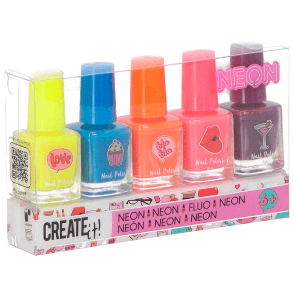 Креативный набор Create it Nail Polish Neon 84514 Разноцветный Для девочек, 6+ photo 3