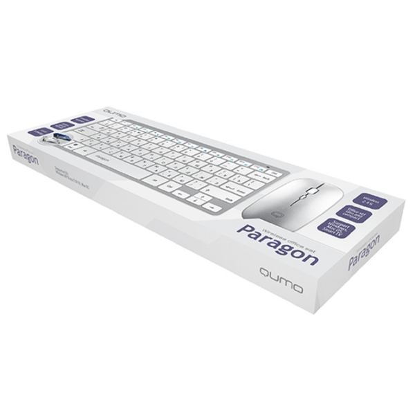 Tastatură Qumo Paragon White Home and Office, Fără fir photo 7