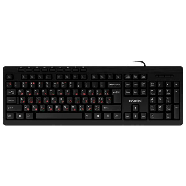 Клавиатура Sven KB-C3010 Черный Для дома и офиса, Проводная photo 1