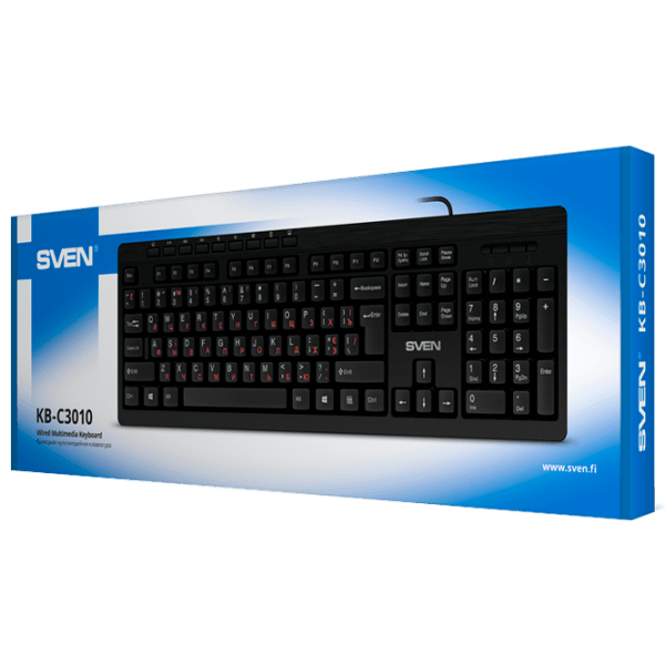Клавиатура Sven KB-C3010 Черный Для дома и офиса, Проводная photo 5