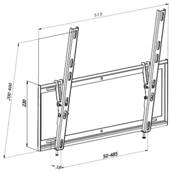 Suport TV KSL WM448N Black VESA 400 x 400 mm photo 7