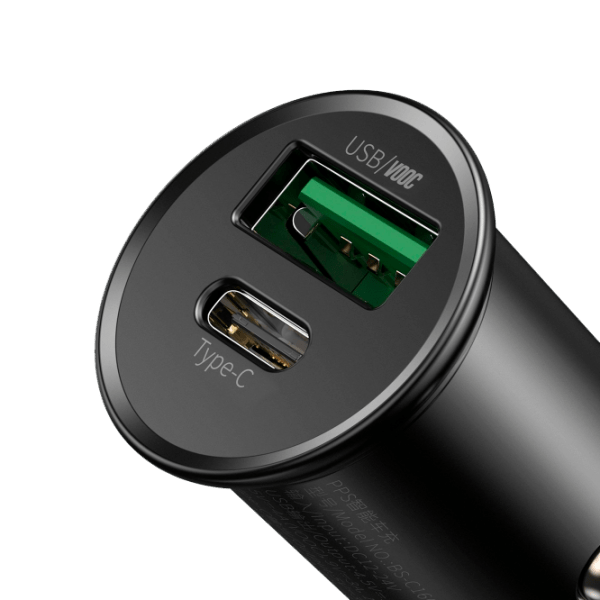 Автомобильное зарядное устройство Baseus PPS Quick Charger (30 Вт) Черный 2 A / Черный photo 2