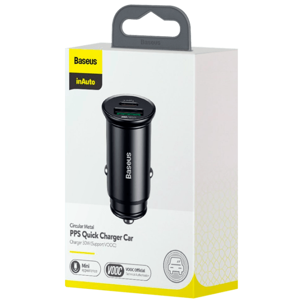 Автомобильное зарядное устройство Baseus PPS Quick Charger (30 Вт) Черный 2 A / Черный photo 5