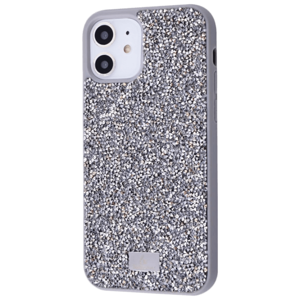 Husă pentru smartphone Apple iPhone 11 (Grainy Diamonds) Silver Gray Bling World, TPU, Back photo 1