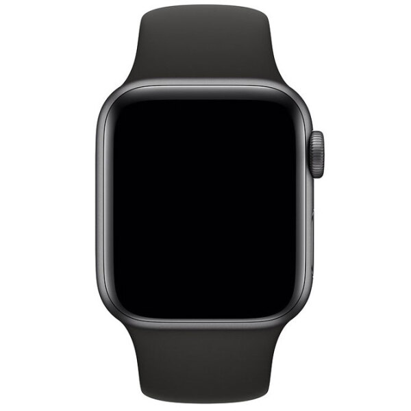 Ремень Apple Watch 42/ 44 мм S/ M & M/ L Черный Силикон photo 5