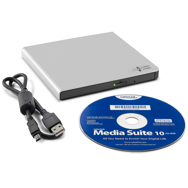 External Portable Slim 8x DVD-RW Drive LG GP57ES40, Серебряный  photo 4