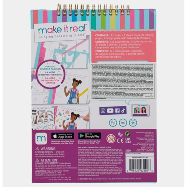 Set de creație Make It Real Love & Daisies Sketchbook 3209M Multicolor pentru fetițe, 6+ photo 6