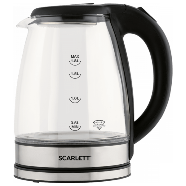 Ceainic electric Scarlett SC-EK27G88 Black 1800 W, 1.7l, Material interior: Sticlă photo 3