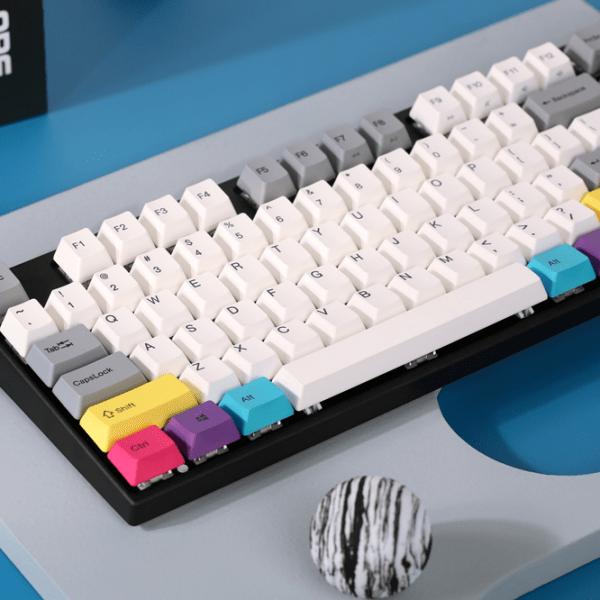 Tastatură Varmilo VEA87 CMYK Multicolor Cherry MX Silent Red Gaming, Cu fir photo 18