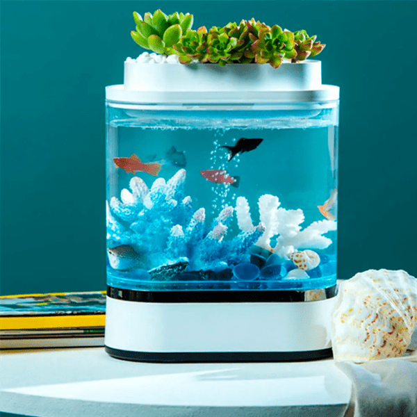 Аквариум Xiaomi Geometry Mini Fish Белый 1.5 л photo 9