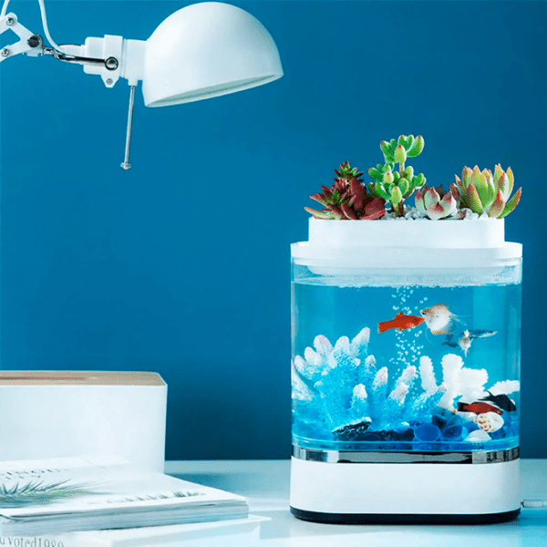 Аквариум Xiaomi Geometry Mini Fish Белый 1.5 л photo 10