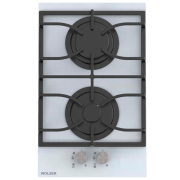 Plită încorporabilă pe gaz Wolser WL- 6200 GT IC V White Sticlă călită, Gratare: Fontă