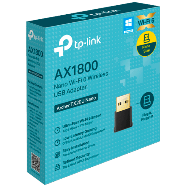 Adaptor de rețea TP-Link Archer TX20U Nano Black  photo 2