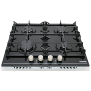 Газовая варочная панель Wolser WL-64G Black Стеклокерамика, Решетка: Чугунная