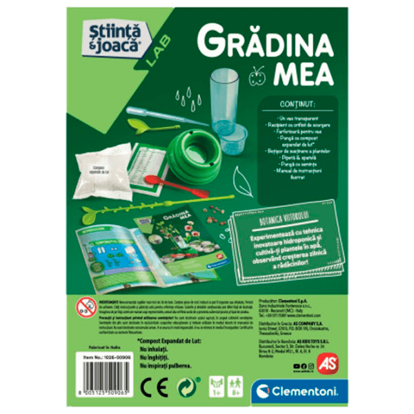 Set de creație Clementoni Știință & Joacă Grădina Mea 1026-50906 Green Pentru copii, 8+ photo 2