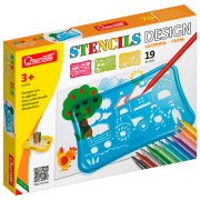 Set de creație Quercetti Stencils Design Farm 8007905026458 Blue Pentru copii, 5+