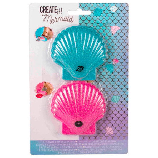 Set de creație Create it Lip Balsam & Eyeshadow Mermaid 8719668008717 Multicolor Pentru fetițe, 6+ photo 2