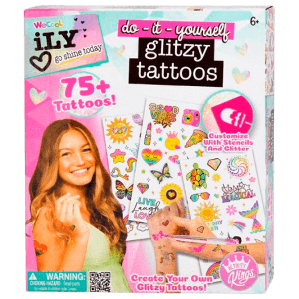 Креативный набор Wecool do-it-yourself Glitzy Tattoos 301106 Разноцветный Для девочек, 6+ photo 1